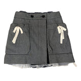 Louis Vuitton Striped Pleated A-Line Skirt