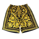 Versace Barocco Print Silk Shorts