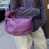 Bottega Veneta Purple Nappa Intrecciato Leather Jodie Hobo