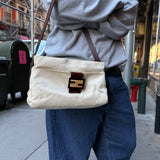 Fendi Cream Baguette Shoulder Bag