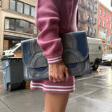 Carlos Falchi Leather Flap Clutch