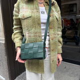 Bottega Veneta Forest Green Intrecciato Cassette Crossbody