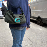 Fendi Green FF Cotton Baguette