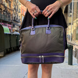 Prada Tessuto Top Handle Bag Purple