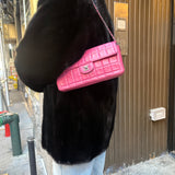 Chanel Pink CC 2002 Chocolate Bar Chain Flap