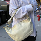Loewe White Leather Nubuck Knot Hobo Bag
