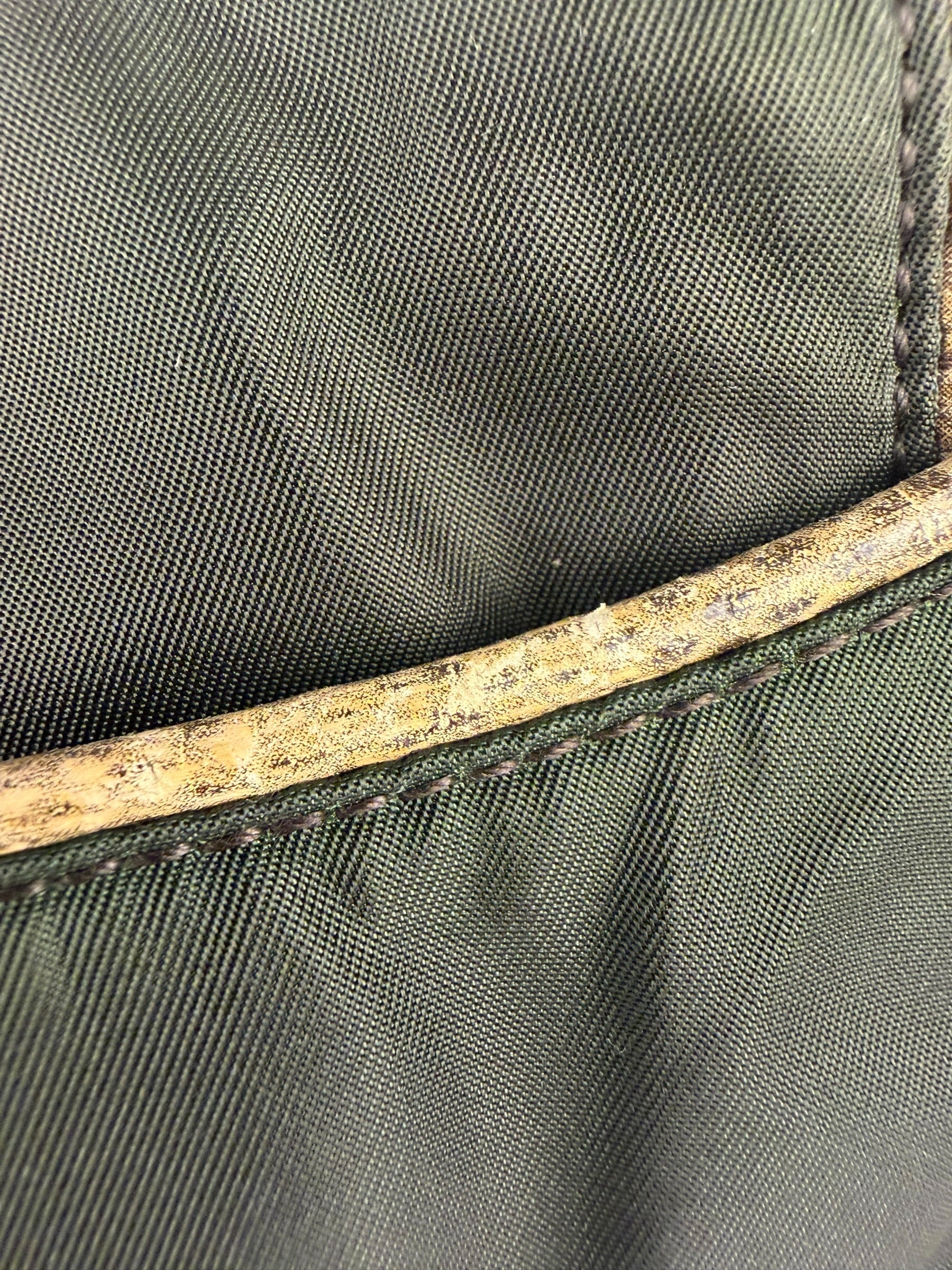 Prada Vintage Kakhi Green Nylon Shoulder Bag