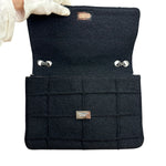 Chanel Black Wool Quilted 2.55 Chain Flap Bag '97-'99