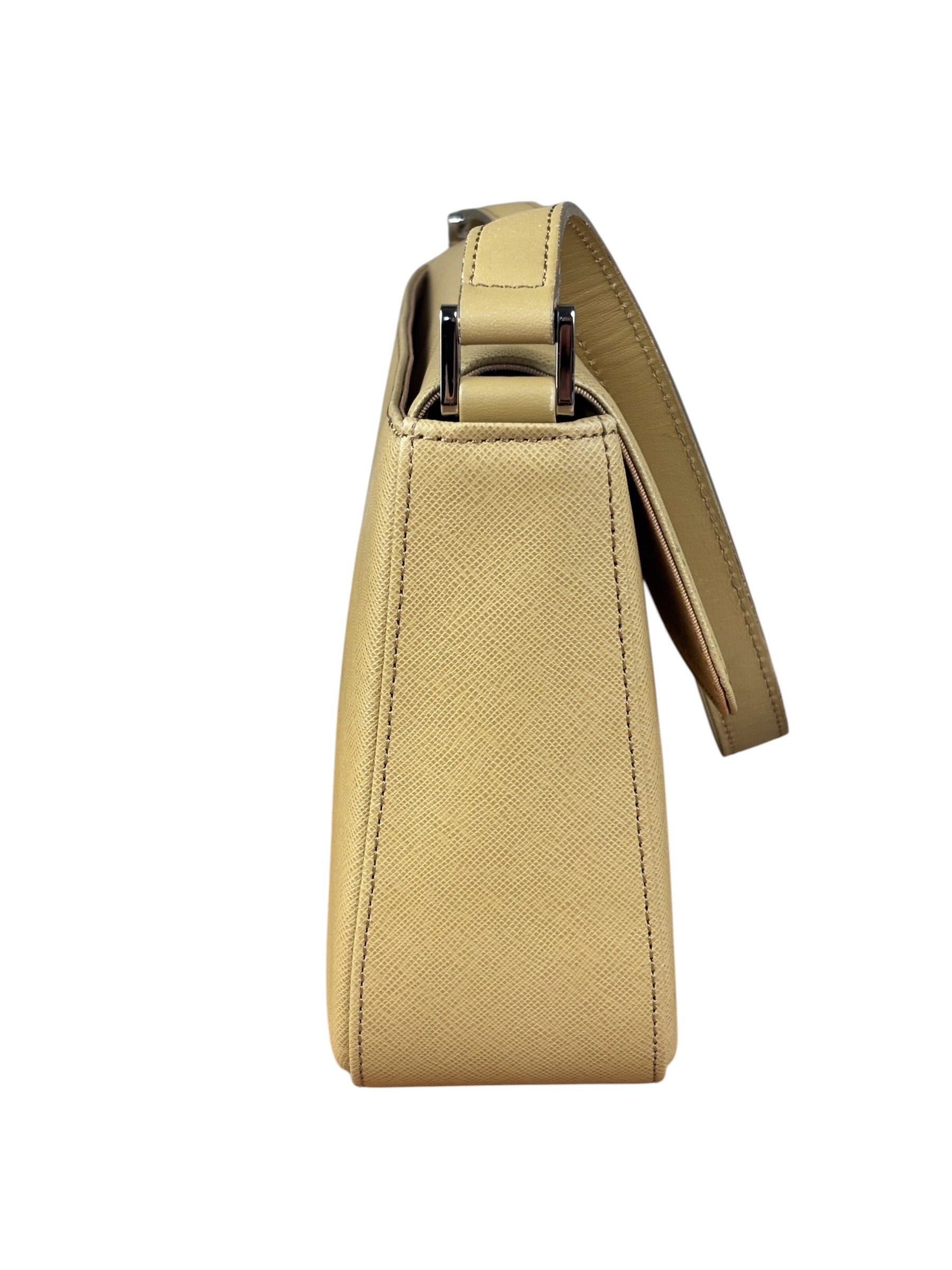 Burberry Vintage Saffiano Leather Flap Shoulder Bag