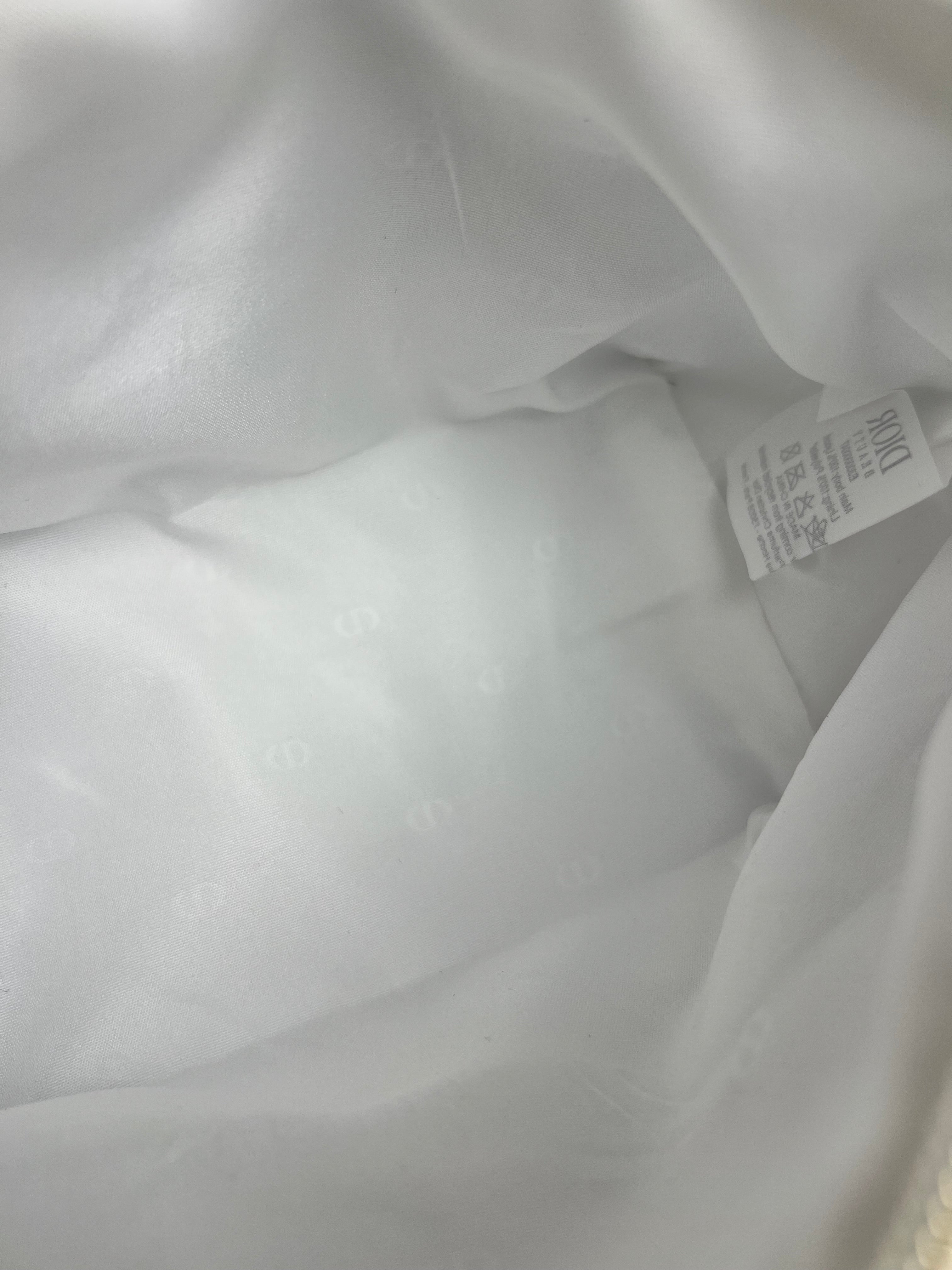 Dior Beauty White Canvas Mini Pouch