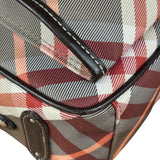Burberry Nylon Leather Trim Nova Check Crossbody Bag