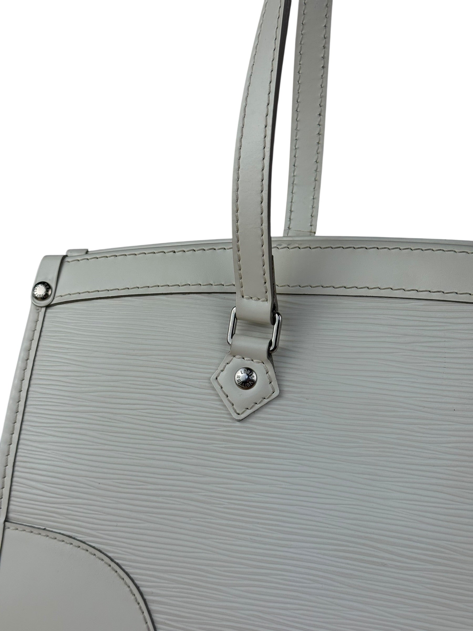 Louis Vuitton White Epi Madeleine PM Handbag