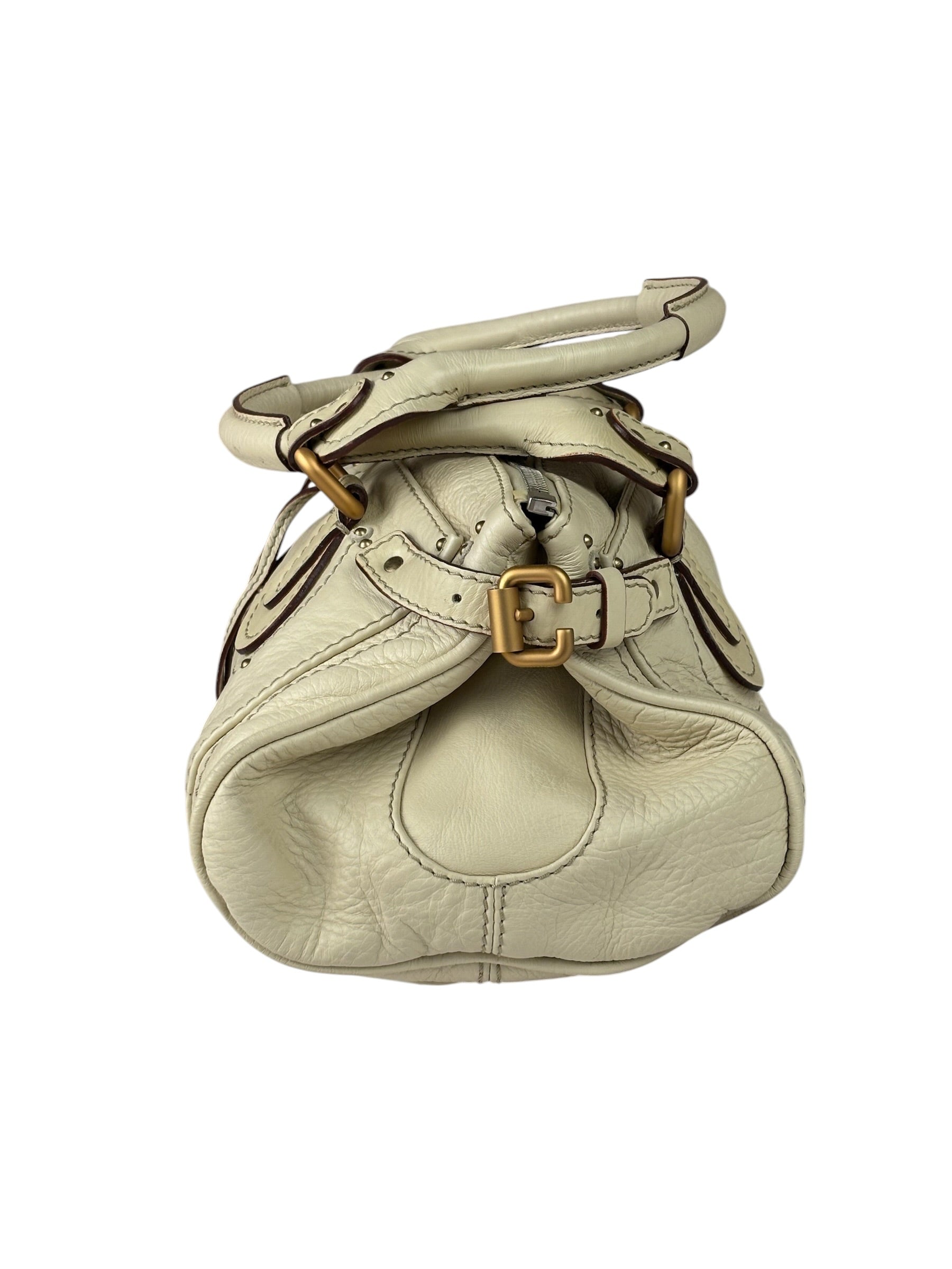 Chloe Beige Leather Paddington Shoulder Bag