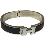 Hermes H Black/Palladium Clic Bracelet