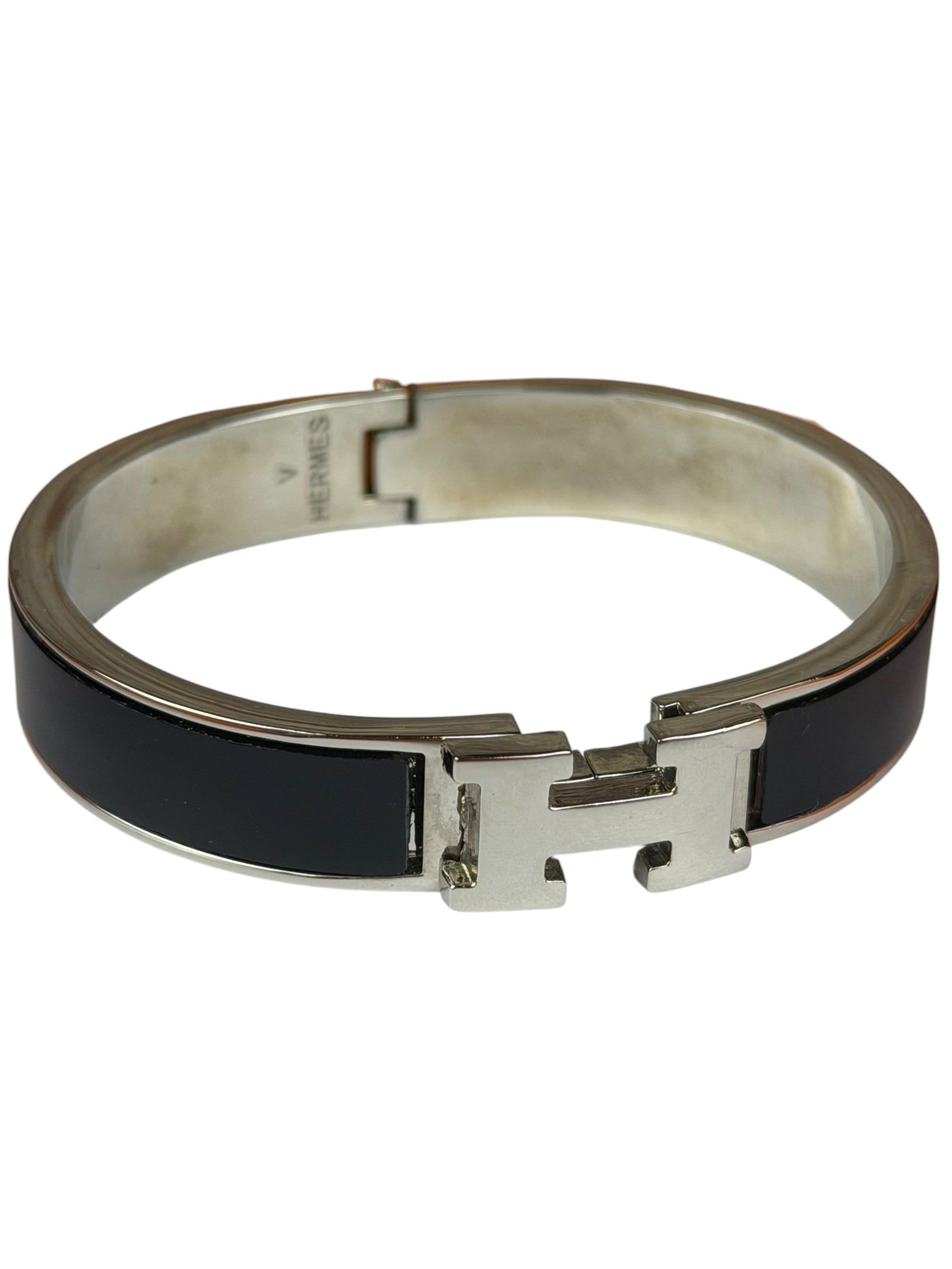 Hermes H Black/Palladium Clic Bracelet