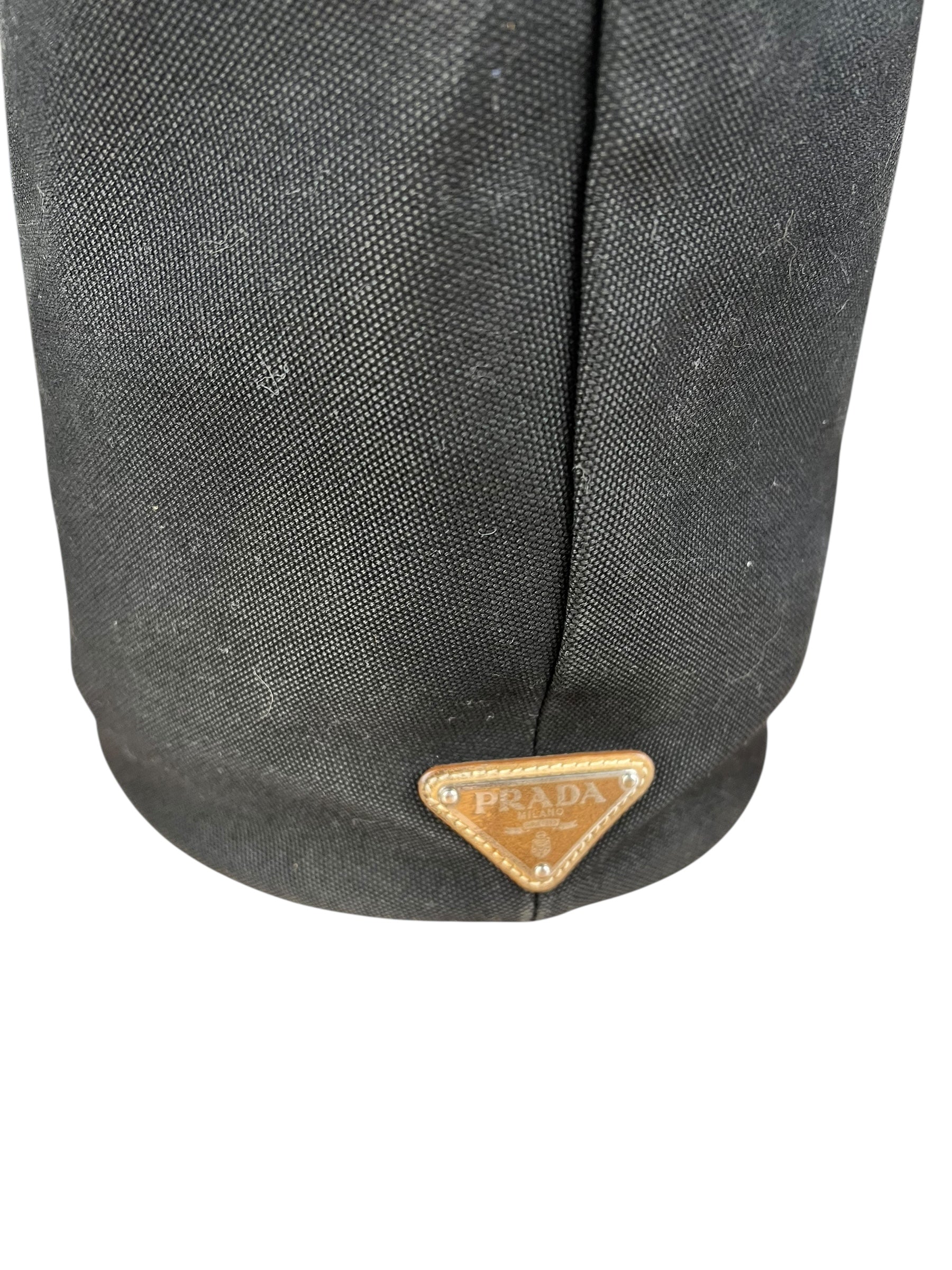 Prada Black Canapa 2Way Handbag