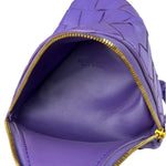 Bottega Veneta Purple Leather Nano Pyramid Pouch