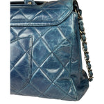 Chanel Blue Quilted Calfskin Large Convertible Boy Two-Way Bag 2012