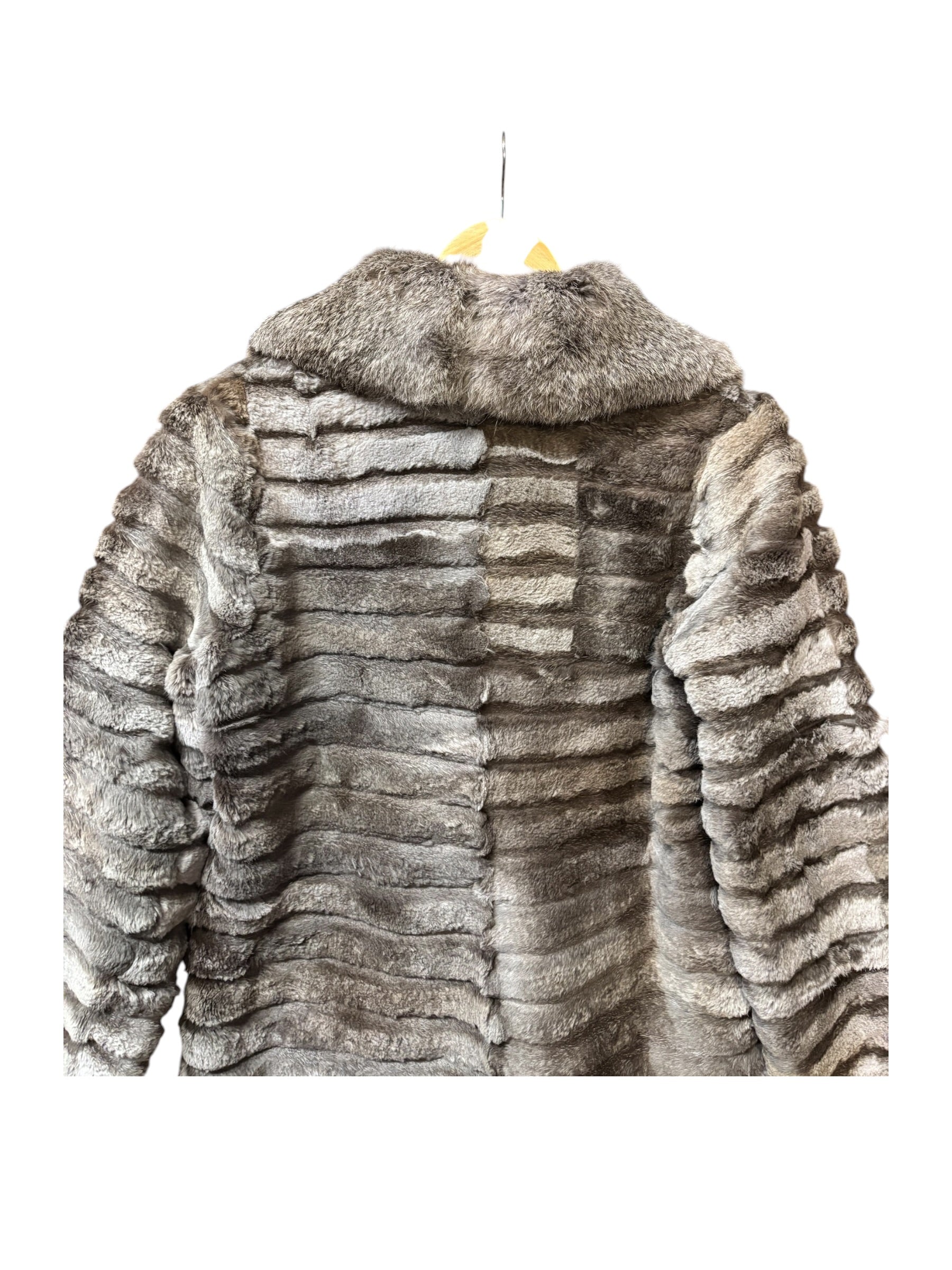 Gifu Mouhi Grey Rabbi Fur Coat