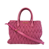 Miu Miu Pink Nappa Leather 2Way Tote Bag