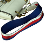 Gucci White Leather Queen Margaret Bee Embellished Shoulder Bag