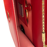 Bvlgari Red Calfskin Serpenti Forever Galuchat Crossbody Bag