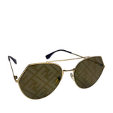 Fendi Gold-Toned Eyeline Aviator Sunglasses FF0494/S