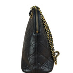 Chanel Vintage Black Leather Shoulder Bag