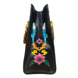 Gucci Black Leather Floral Limited Edition Diana 2Way Tote