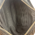 Saint Laurent Crocodile Embossed Leather Camera Bag Black