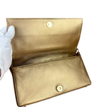 Chanel Gold Leather East West Shoulder Bag 2001