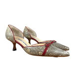 Manolo Blahnik Lizard Skin Kitten Heels