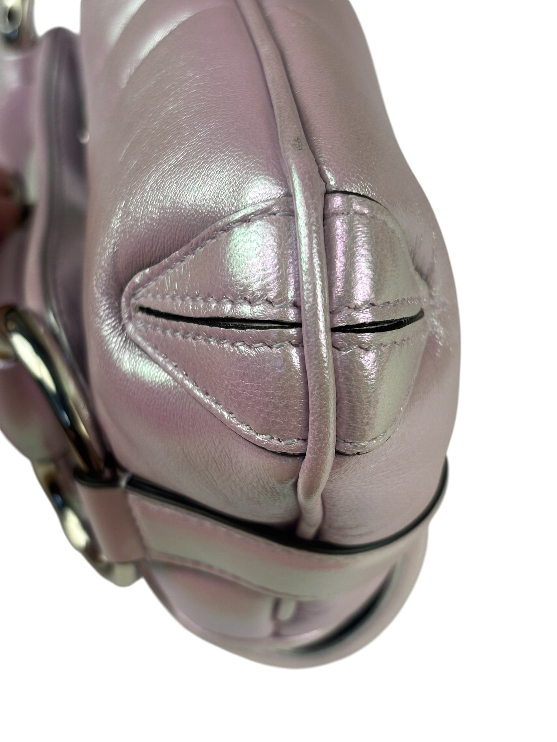 Gucci Escape Pink Leather Horsebit Shoulder Bag