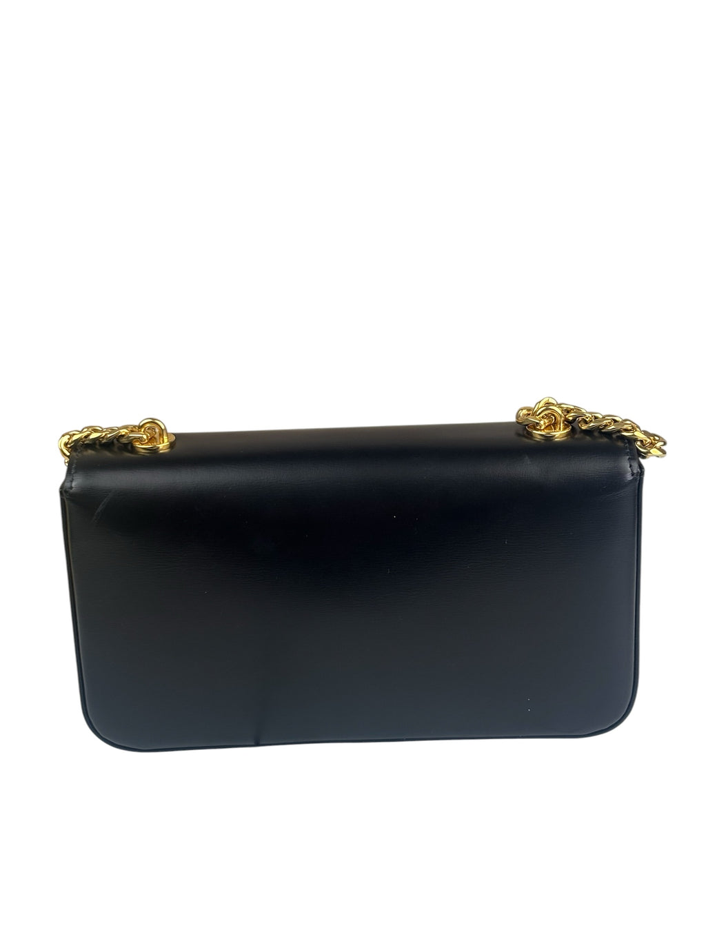 Celine Black Calfskin Claude Flap Chain Bag