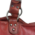 Christian Dior Burgundy Leather Gaucho Saddle Large Shoulder Bag