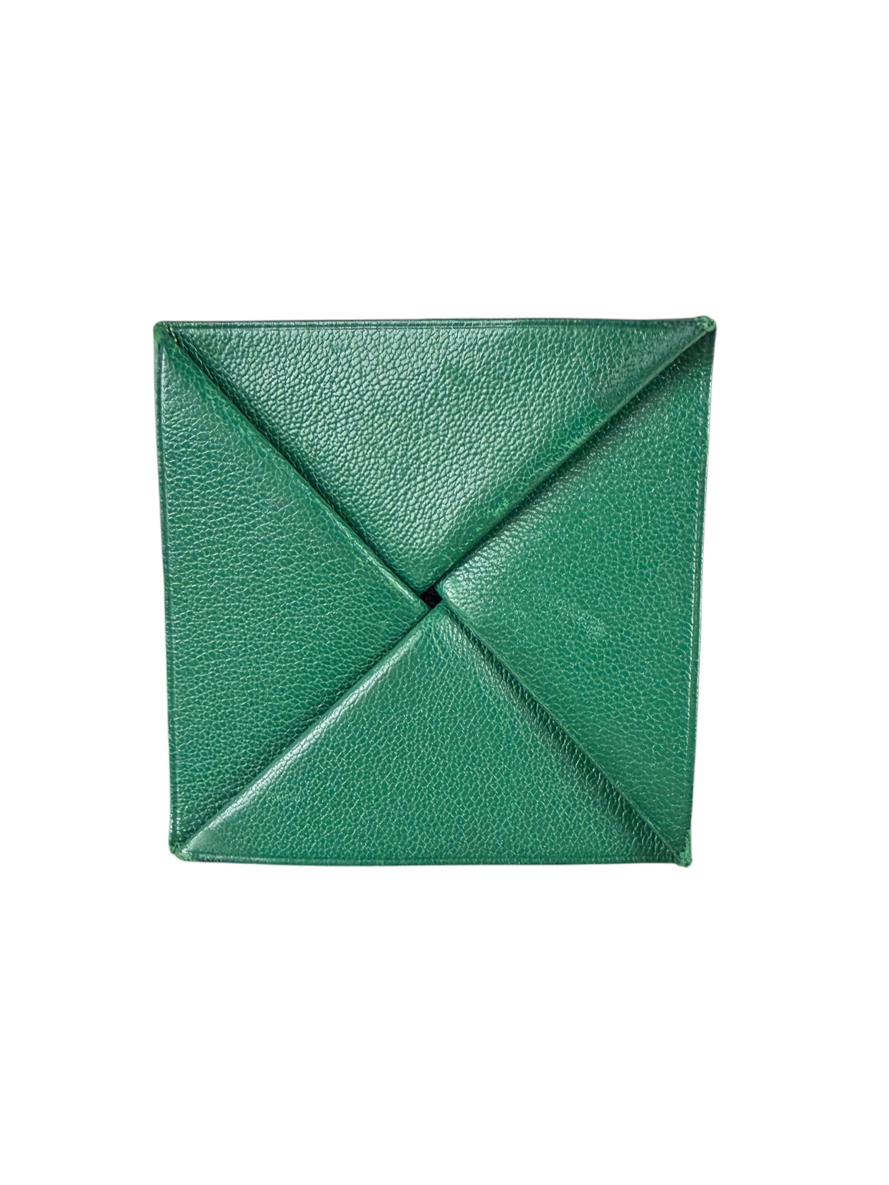 Hermes Green Leather Zoulou Coin Purse
