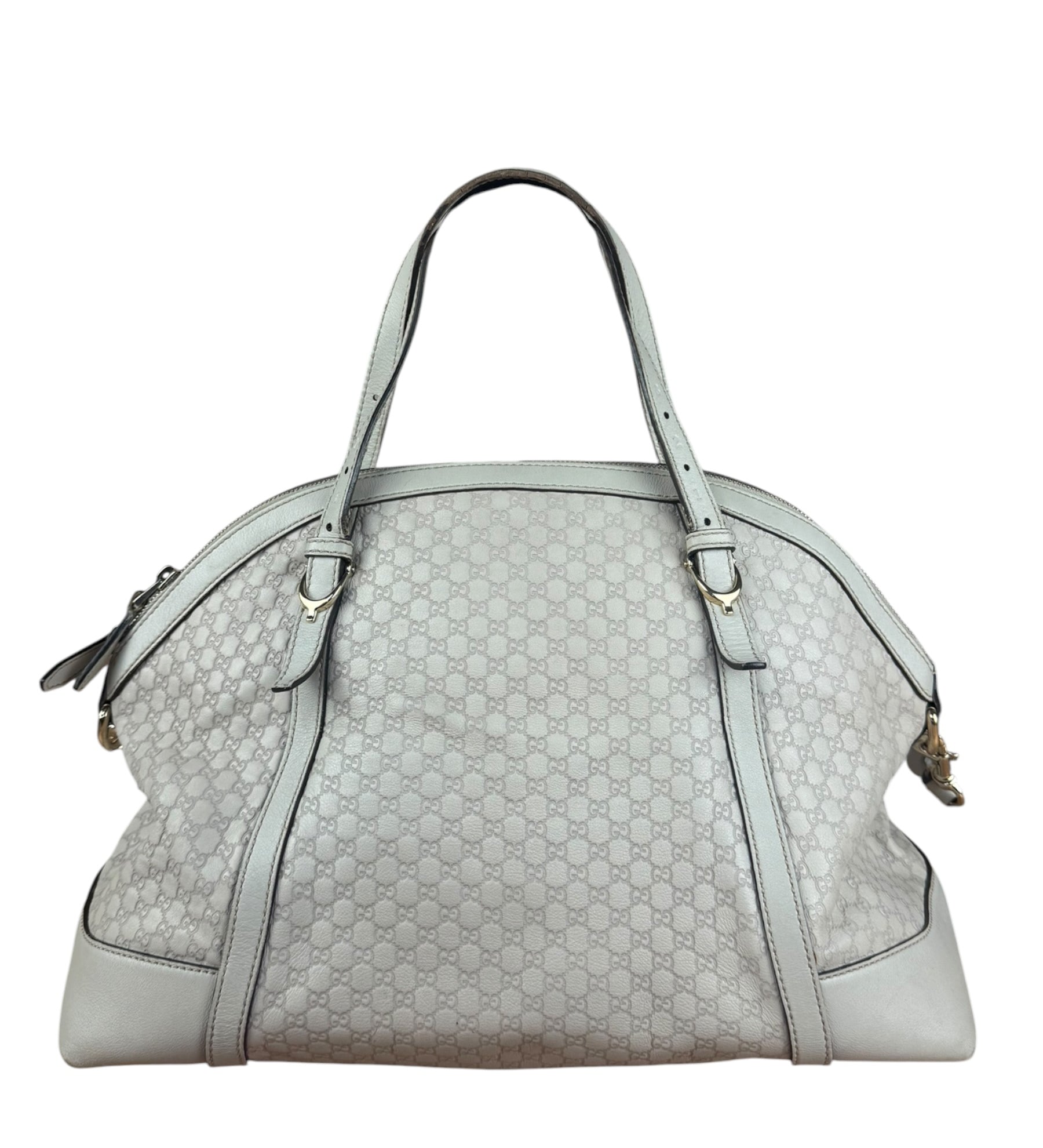 Gucci Vintage Beige Leather GG 2Way Bag