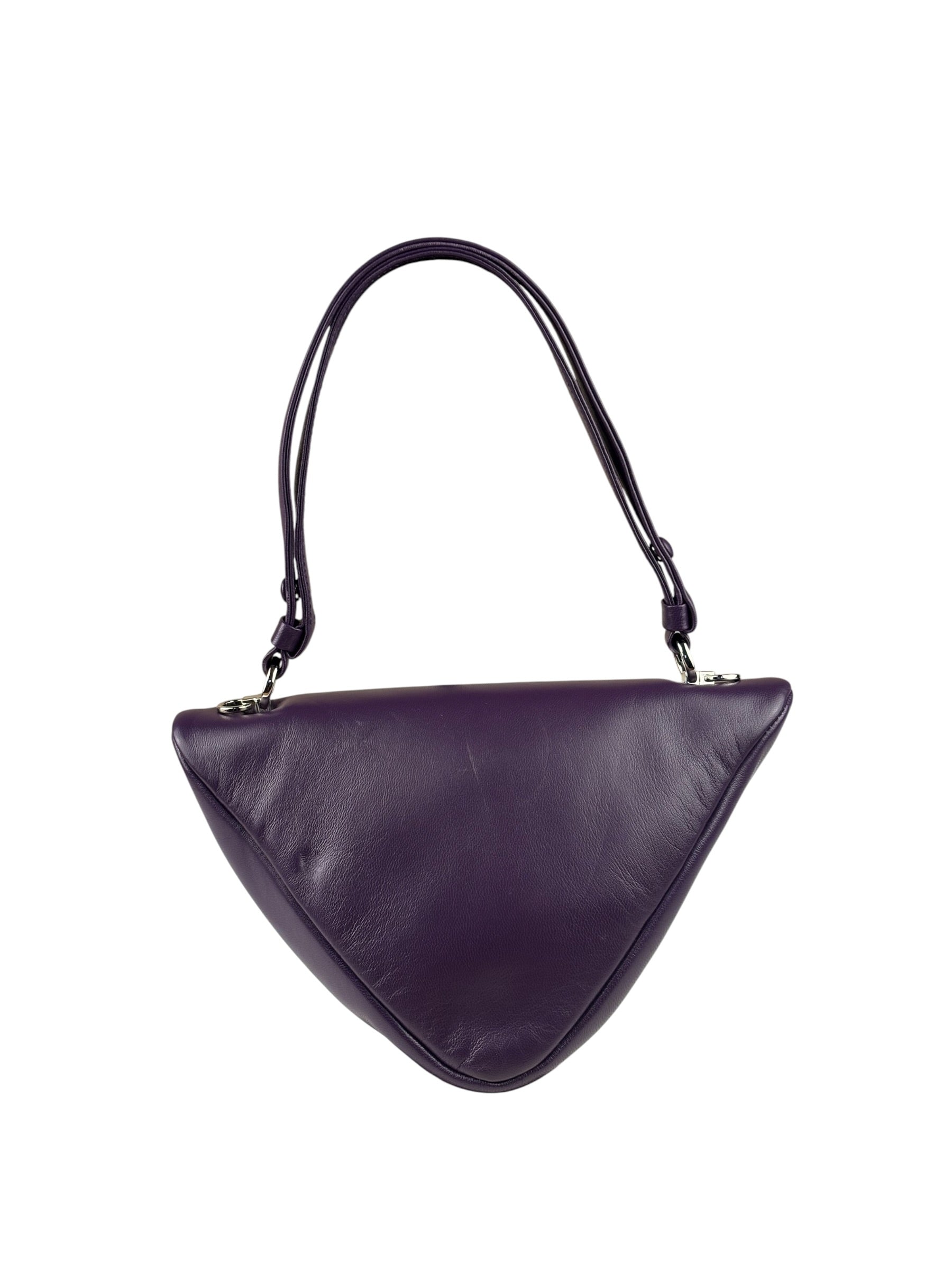 Prada Purple Nappa Leather Triangle Two-Way Bag