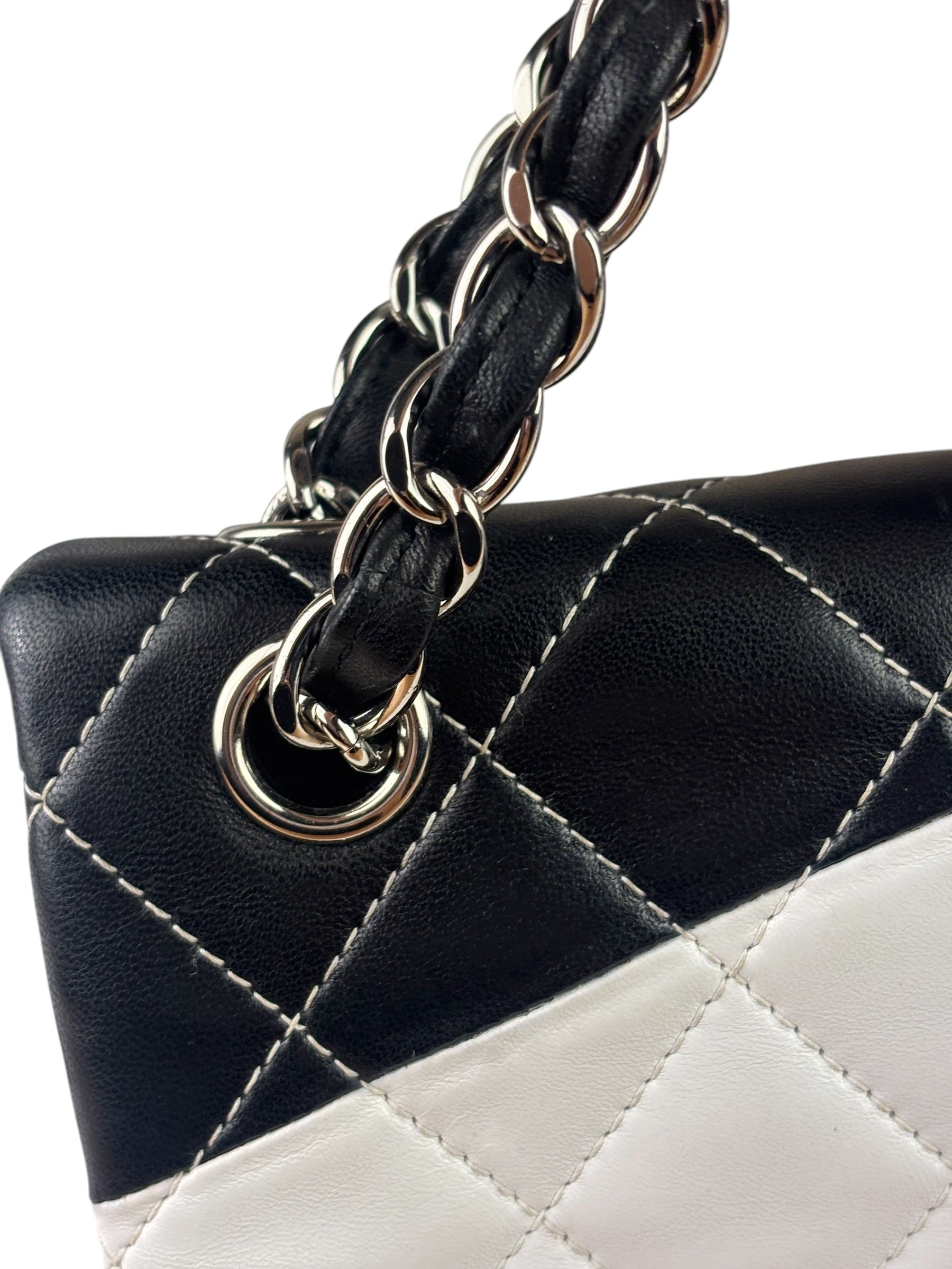 Chanel Colorblock Quilted Lambskin Medium Double Flap Bag 2013