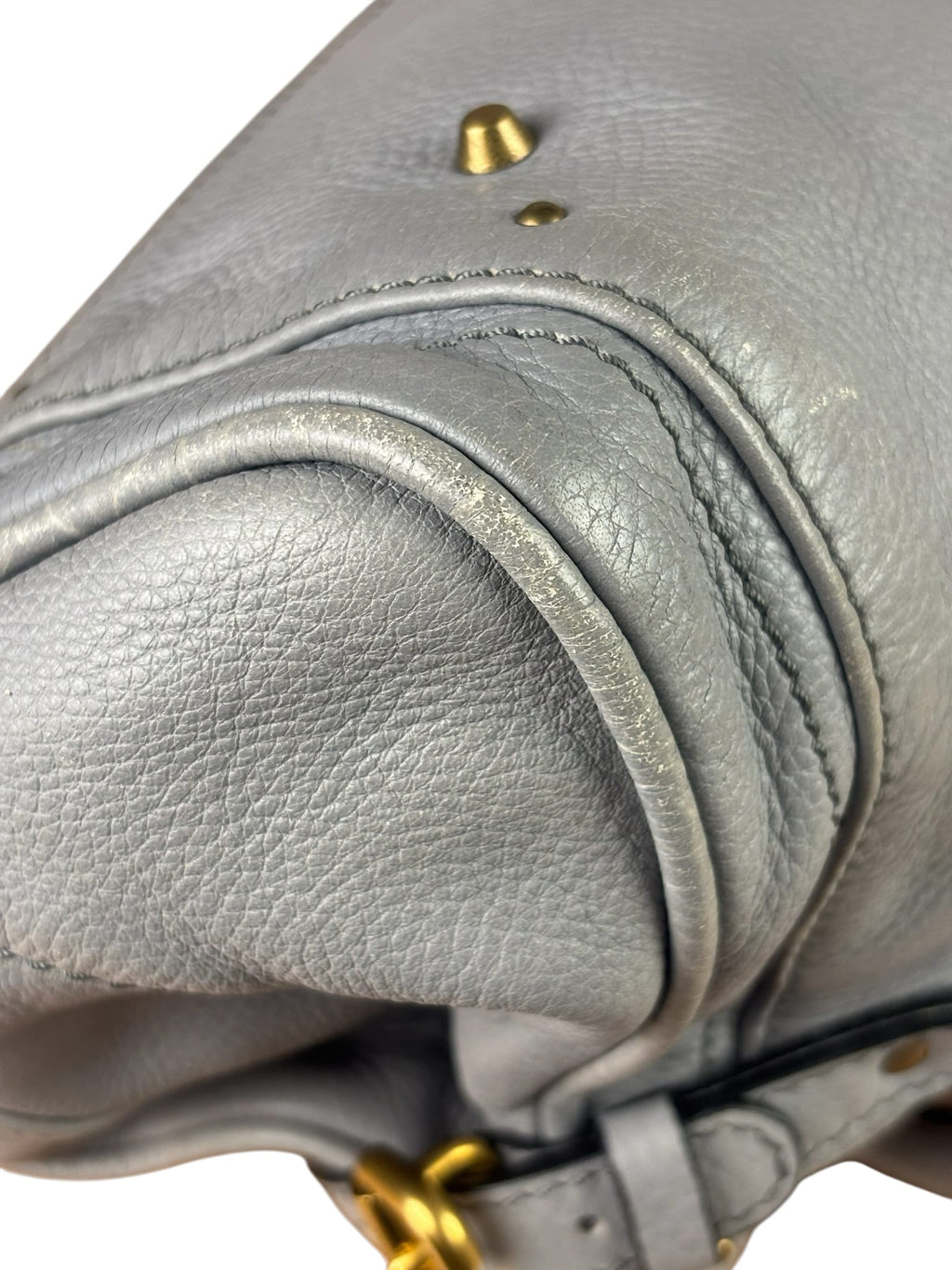 Chloe Grey Leather Paddington Handbag