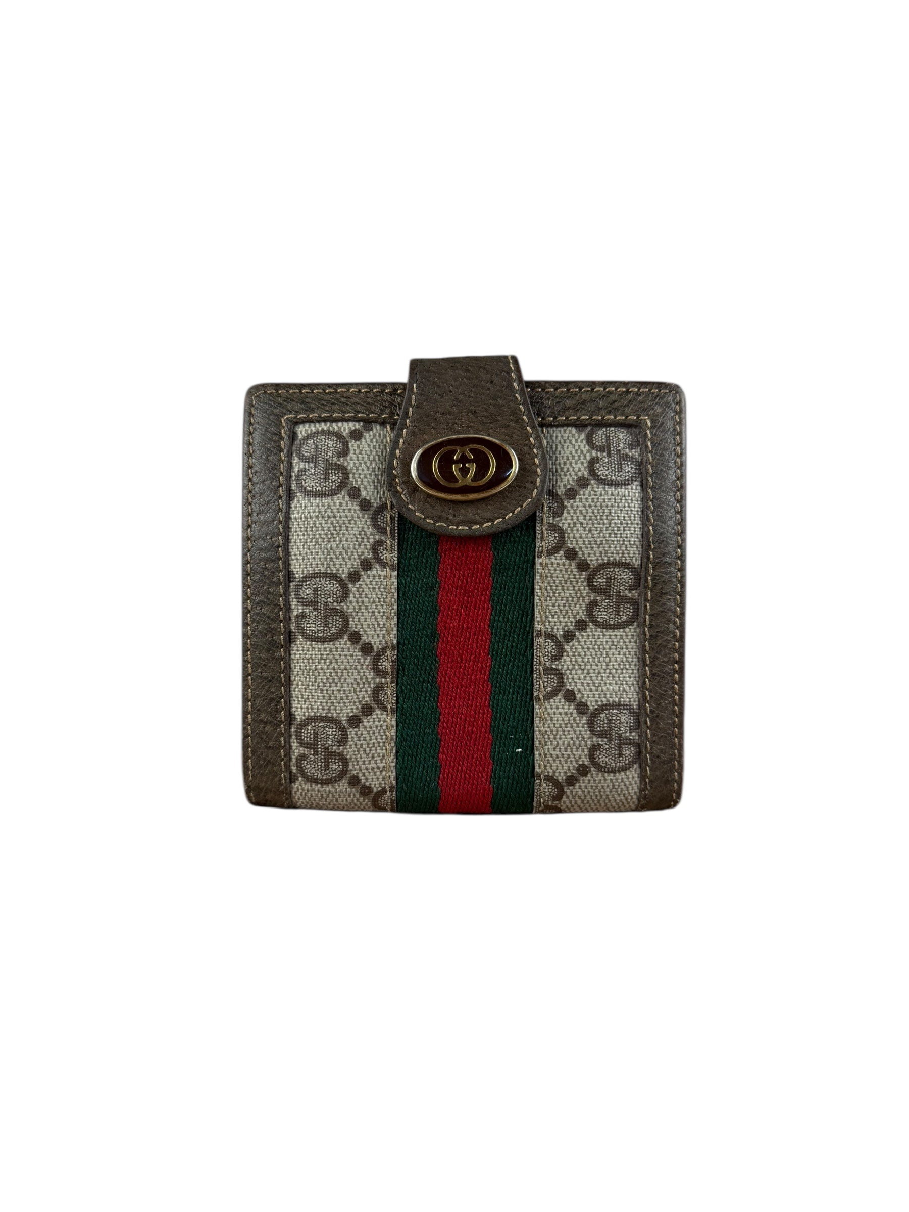 Gucci GG Vintage Sherry Line Compact Wallet