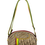 Christian Dior Vintage Trotter Canvas Rasta Crossbody Bag