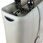 Christain Dior Leather Chrome Beaded Malice Tote Bag