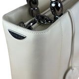 Christain Dior Leather Chrome Beaded Malice Tote Bag