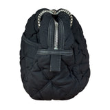 Chanel Black Quilted Satin Chain Shoulder Bag 2008