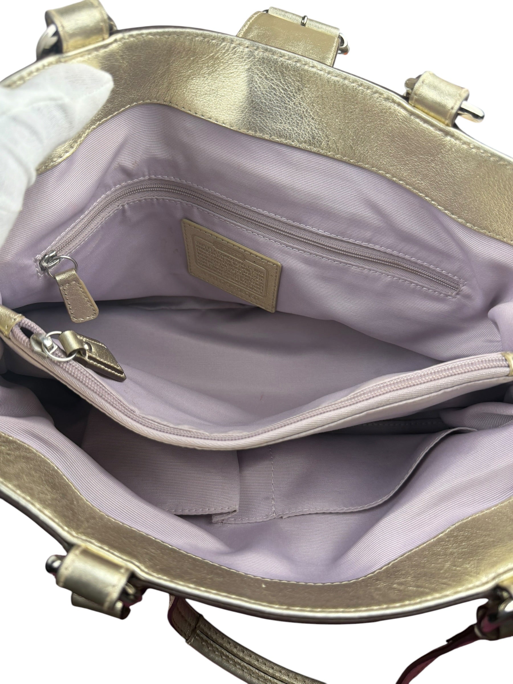 Coach Cream Pebbled leather Carryall Soho Shoulder Bag