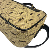 Saint Laurent YSL Beige Logo Print Crossbody Bag