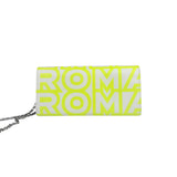 Fendi x Marc Jacobs Grey/Neon Yellow Roma Flap Wallet On Chain