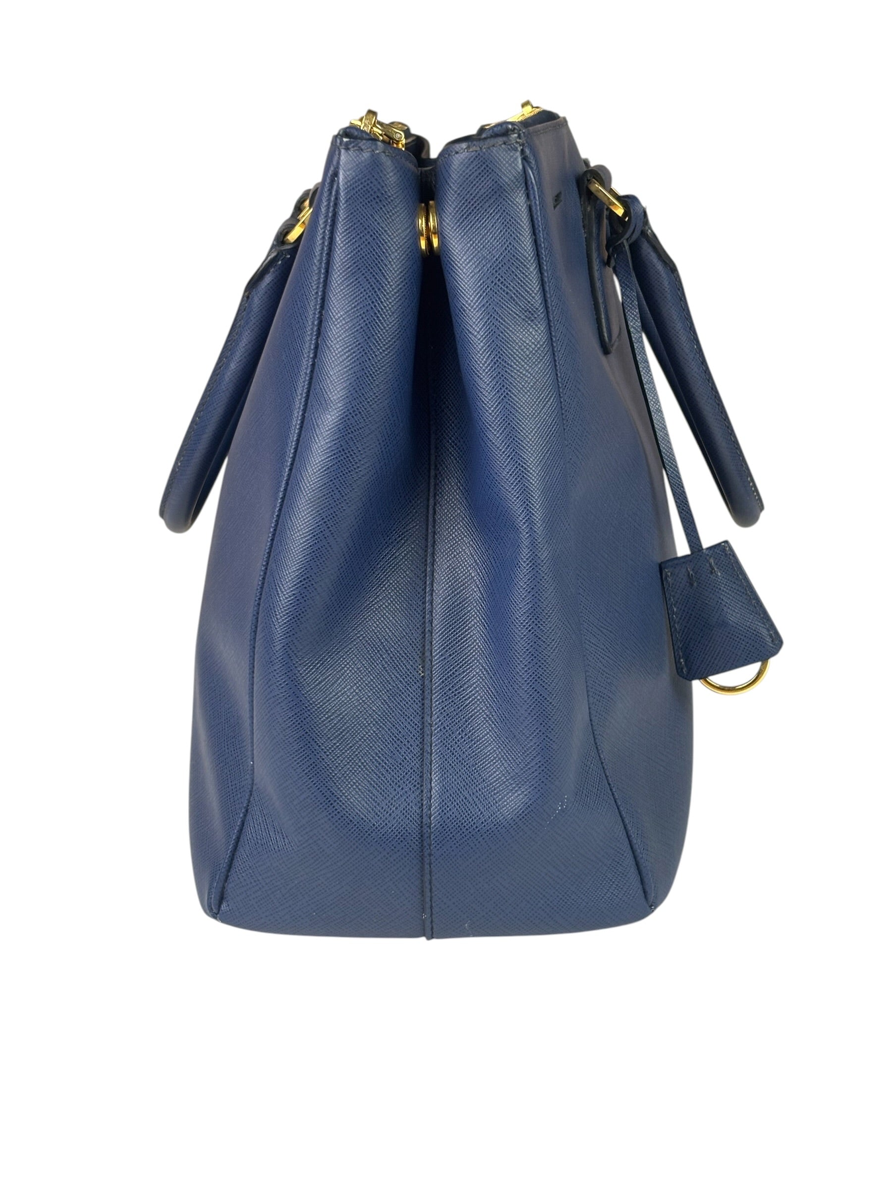 Prada Navy Saffiano Leather Galleria Tote