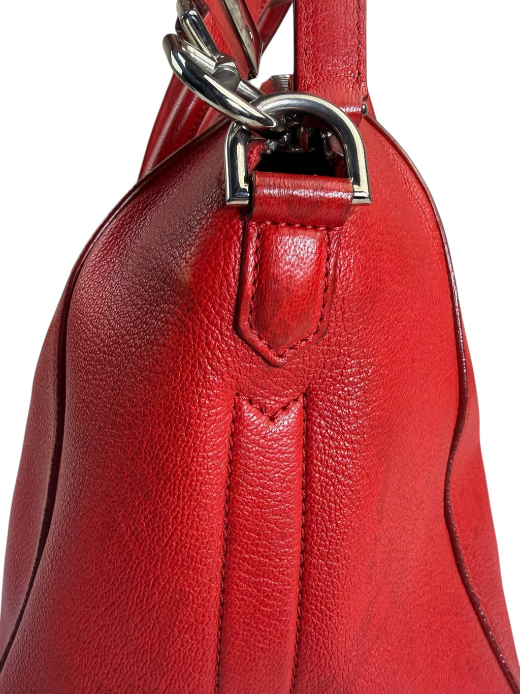 Givenchy Red Glazed Leather Medium Antigona Two-Way Bag